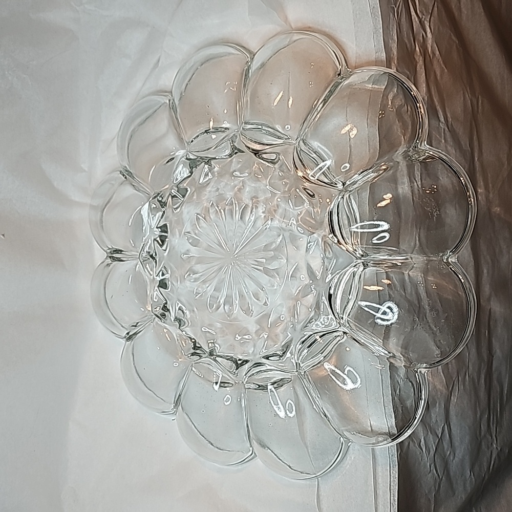 Vintage Glass Deviled Egg Tray - Picture 2 of 2